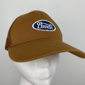 Brixton Men's Brown/Tan Organic Cotton Blend Trucker Snapback Hat